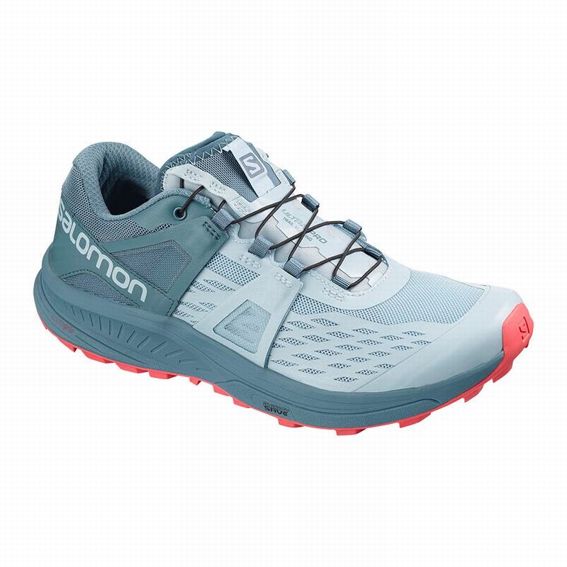 Chaussures De Trail Running Salomon Femme Grise Bleu Grise - Salomon ULTRA W /PRO - France (9583-HLG